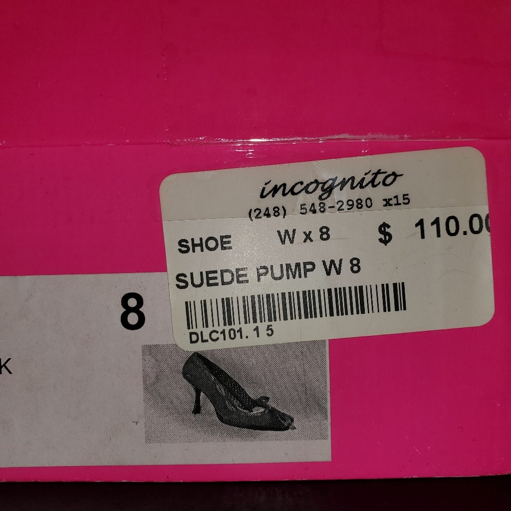 🖤EUC VNTG Adorable Black Suede Pumps w/ Ribbon Trim Size 8🖤 - Picture 15 of 16